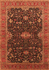 Oriental Orange Traditional Rug, urb2014org