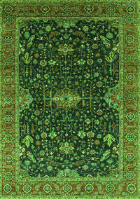 Oriental Green Traditional Rug, urb2014grn