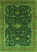 Oriental Green Traditional Rug, urb2014grn