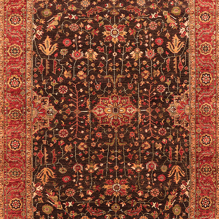 Machine Washable Oriental Orange Traditional Area Rugs, wshurb2014org