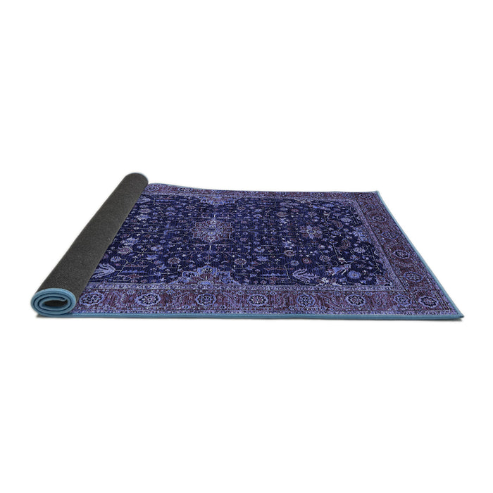 Sideview of Oriental Blue Traditional Rug, urb2014blu