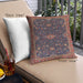 Front View of Mid-Century Modern Urban Square Dark Almond Brown Throw Pillow, 18 inch by 18 inch, pwurb2014