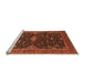 Sideview of Machine Washable Oriental Orange Traditional Area Rugs, wshurb2014org