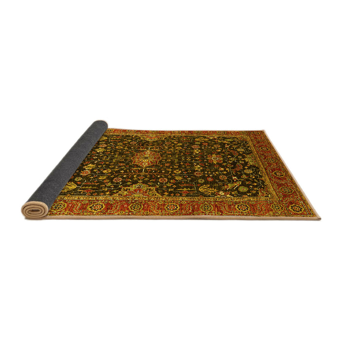 Sideview of Oriental Yellow Traditional Rug, urb2014yw