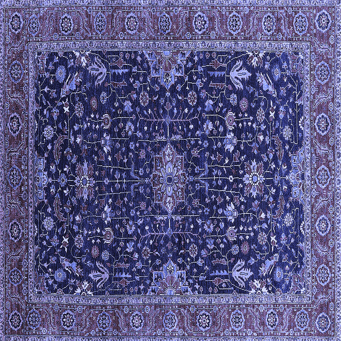Square Oriental Blue Traditional Rug, urb2014blu