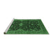 Sideview of Machine Washable Oriental Emerald Green Traditional Area Rugs, wshurb2014emgrn