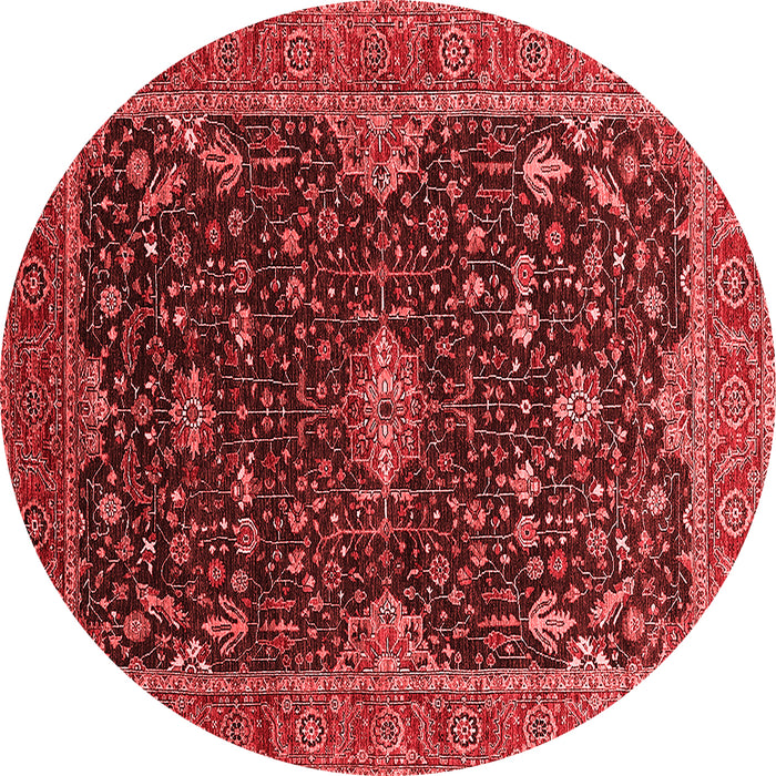 Machine Washable Oriental Red Traditional Rug, wshurb2014red