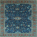 Square Oriental Light Blue Traditional Rug, urb2014lblu