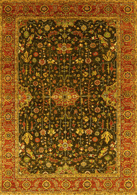 Oriental Yellow Traditional Rug, urb2014yw