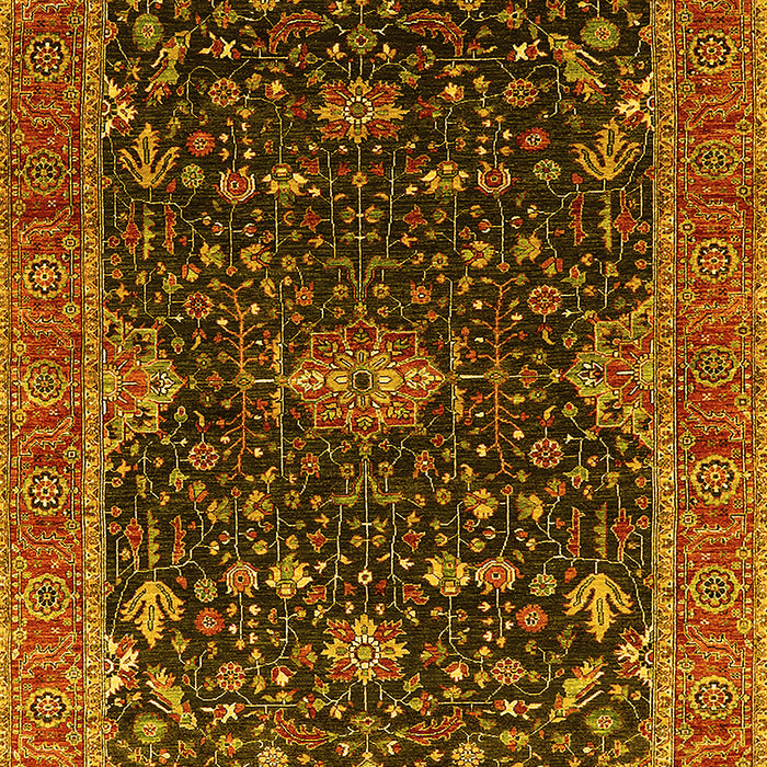 Oriental Yellow Traditional Rug, urb2014yw
