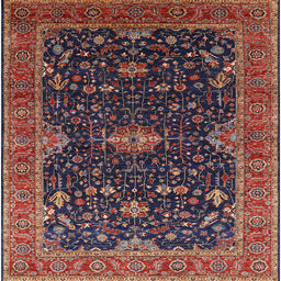 Square Machine Washable Industrial Modern Dark Almond Brown Rug, wshurb2014