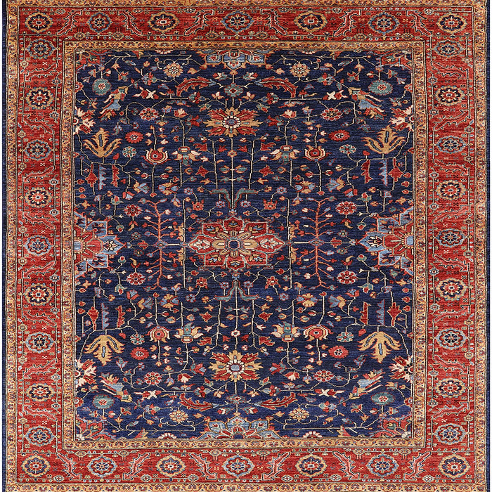 Square Machine Washable Industrial Modern Dark Almond Brown Rug, wshurb2014