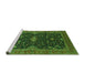 Sideview of Machine Washable Oriental Green Traditional Area Rugs, wshurb2014grn