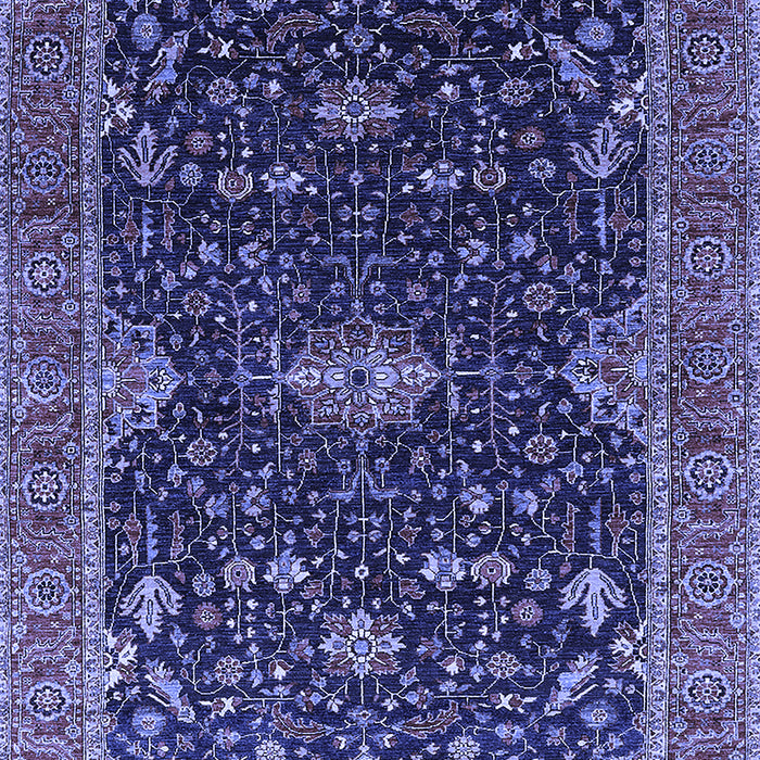 Machine Washable Oriental Blue Traditional Rug, wshurb2014blu