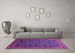 Machine Washable Oriental Purple Industrial Area Rugs in a Living Room, wshurb2015pur