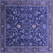 Square Oriental Blue Industrial Rug, urb2015blu