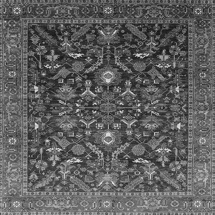Square Oriental Gray Industrial Rug, urb2015gry