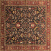 Square Oriental Brown Industrial Rug, urb2015brn