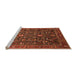 Sideview of Machine Washable Oriental Orange Industrial Area Rugs, wshurb2015org