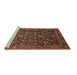 Sideview of Machine Washable Oriental Brown Industrial Rug, wshurb2015brn