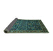 Sideview of Oriental Turquoise Industrial Rug, urb2015turq