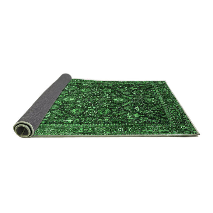 Sideview of Oriental Emerald Green Industrial Rug, urb2015emgrn