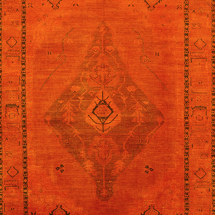 Machine Washable Oriental Yellow Industrial Rug, wshurb2016yw