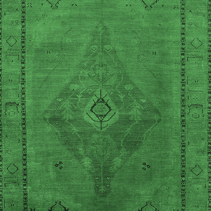 Machine Washable Oriental Emerald Green Industrial Area Rugs, wshurb2016emgrn