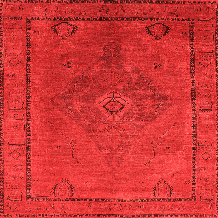Square Machine Washable Oriental Orange Industrial Area Rugs, wshurb2016org