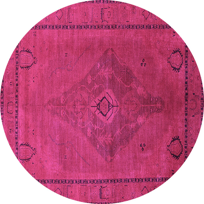 Round Oriental Purple Industrial Rug, urb2016pur
