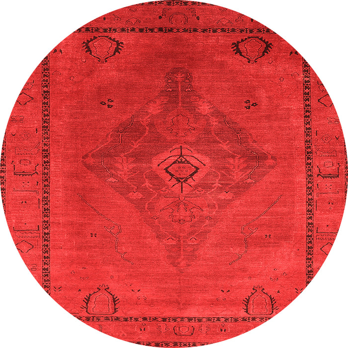 Round Oriental Orange Industrial Rug, urb2016org