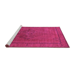 Sideview of Machine Washable Oriental Purple Industrial Area Rugs, wshurb2016pur
