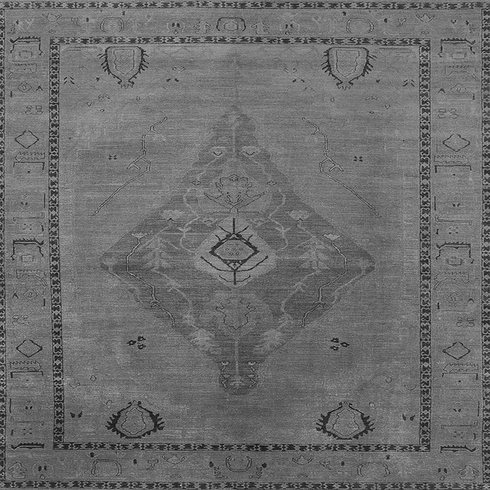 Square Machine Washable Oriental Gray Industrial Rug, wshurb2016gry