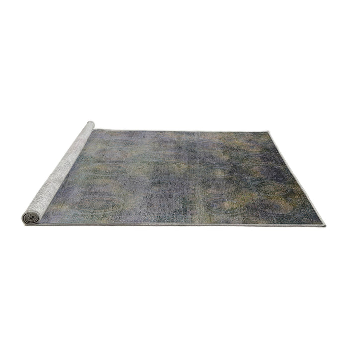 Sideview of Machine Washable Industrial Modern Cloudy Gray Rug, wshurb2017