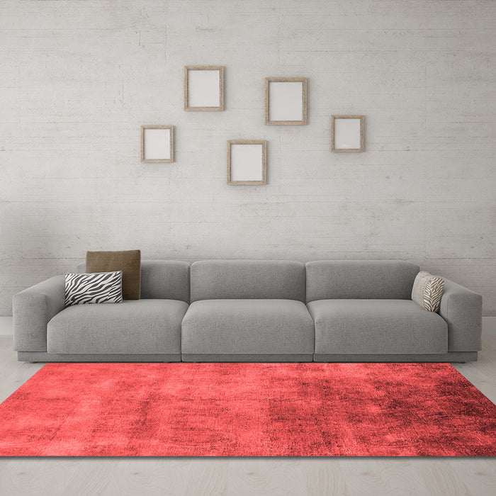 Industrial Red Washable Rugs