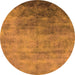 Round Oriental Orange Industrial Rug, urb2017org