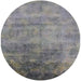 Round Machine Washable Industrial Modern Cloudy Gray Rug, wshurb2017