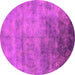 Round Oriental Pink Industrial Rug, urb2017pnk