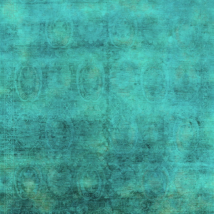 Machine Washable Oriental Turquoise Industrial Area Rugs, wshurb2017turq