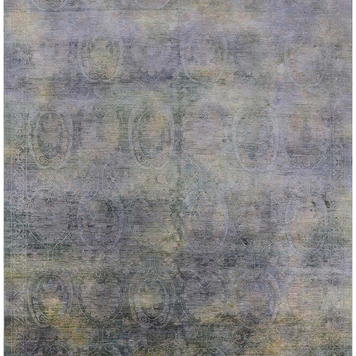 Mid-Century Modern Cloudy Gray Oriental Rug, urb2017
