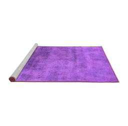 Sideview of Machine Washable Oriental Purple Industrial Area Rugs, wshurb2017pur