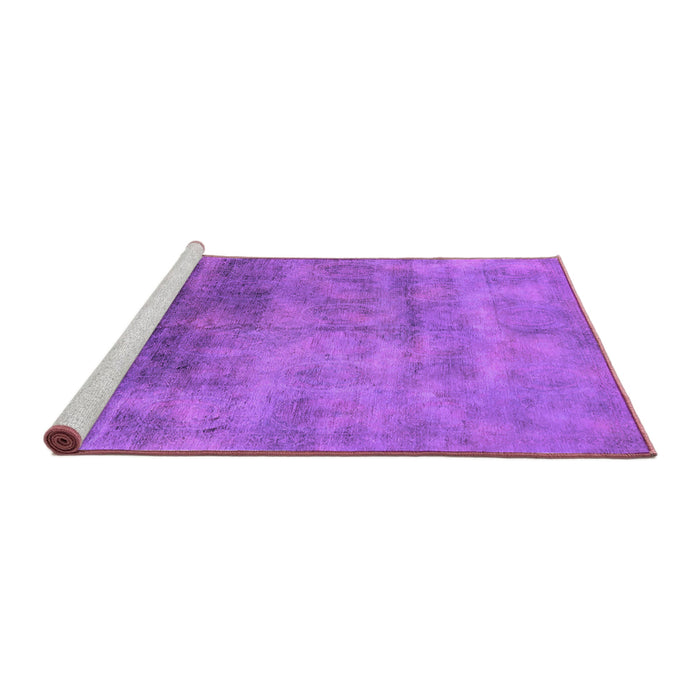 Sideview of Machine Washable Oriental Purple Industrial Area Rugs, wshurb2017pur