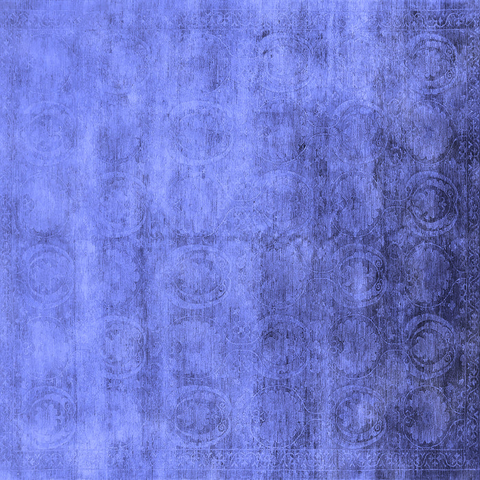 Square Oriental Blue Industrial Rug, urb2017blu