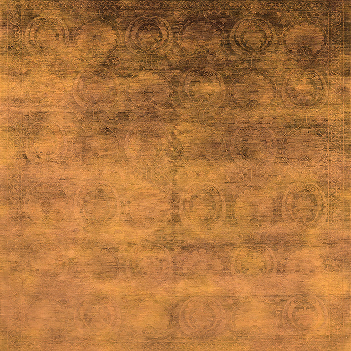 Square Oriental Orange Industrial Rug, urb2017org