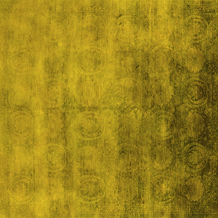 Square Oriental Yellow Industrial Rug, urb2017yw