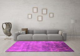 Machine Washable Oriental Pink Industrial Rug in a Living Room, wshurb2017pnk