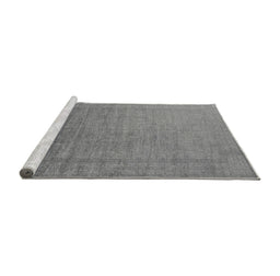 Sideview of Machine Washable Oriental Gray Industrial Rug, wshurb2018gry