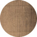 Round Oriental Brown Industrial Rug, urb2018brn