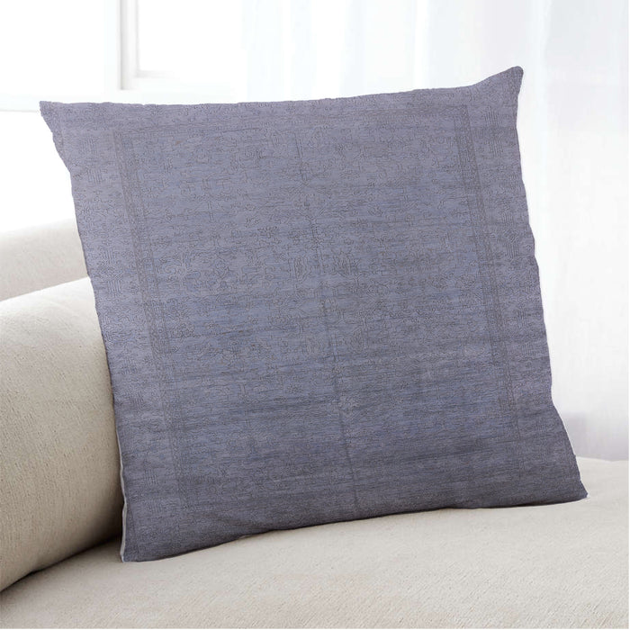 Lifestyle Image of Mid-Century Modern Urban Square Grape Purple Throw Pillow, 18 inch by 18 inch, pwurb2018