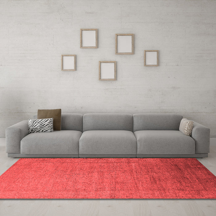 Industrial Red Washable Rugs